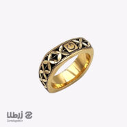 انگشتر طلا طرح سیاه قلم 4