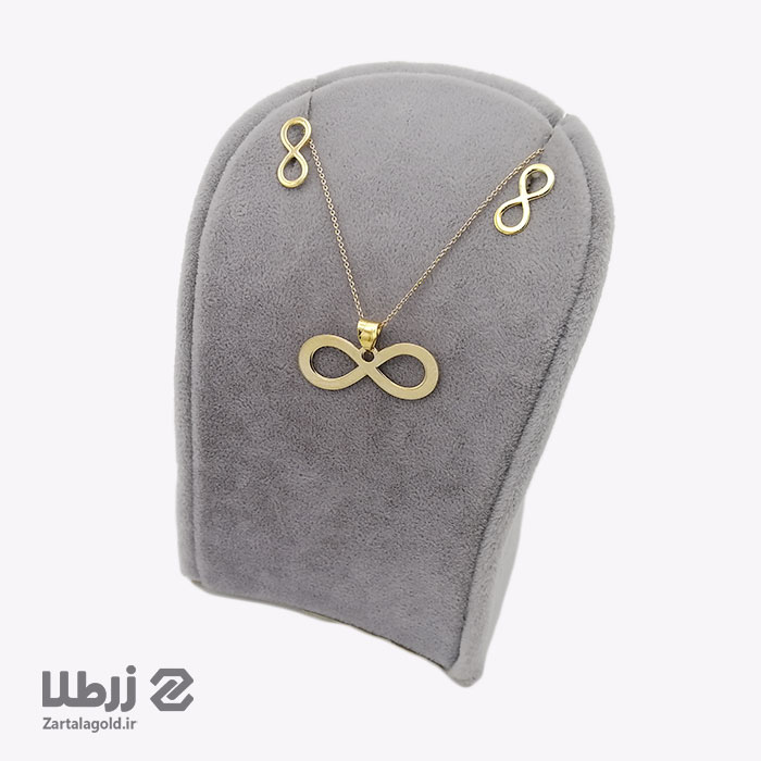 نیم ست طلا طرح بینهایت کد NS1006