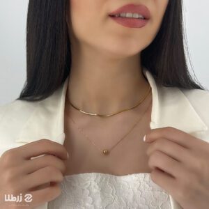 گردنبند طلا طرح گوی کوچک