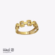 انگشتر طلا رولکس تو خالی دو ردیف کد R6452