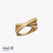 انگشتر مینیمال طرح ضربدر هندسی کد R6341