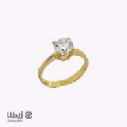 انگشتر تک نگین طلا ظریف کد R6353