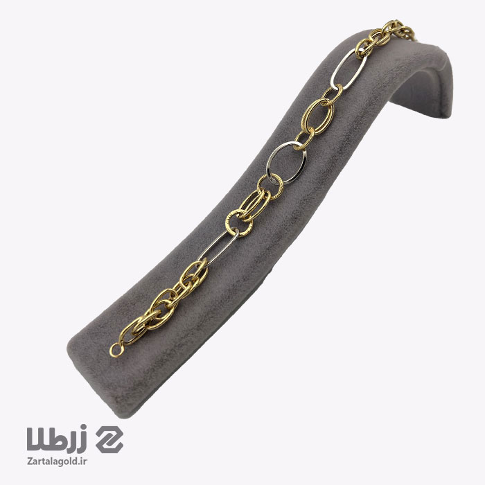 دستبند طلا طرح زنجیر کد B6301 دستبند طلا طرح زنجیر کد B6301