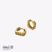 گوشواره حلقه ای طرح مربع تراش کد E6537