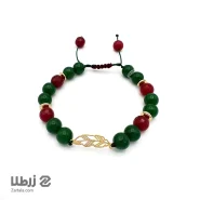 دستبند سنگی طلا طرح پر کد B6550