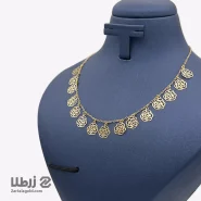 گردنبند زنانه طلا طرح گل شنل کد N15981