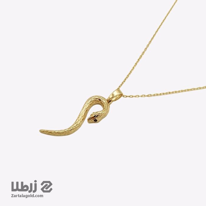 گردنبند طلا طرح مار پیچ دار کد N4073 گردنبند طلا طرح مار پیچ دار کد N4073