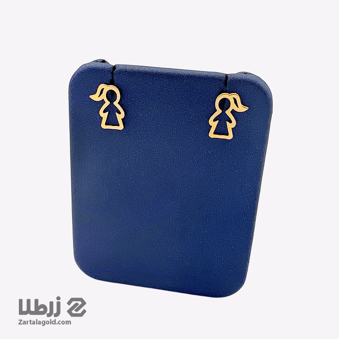 گوشواره میخی طرح دختر مو دم اسبی کد E4058 گوشواره میخی طرح دختر مو دم اسبی کد E4058