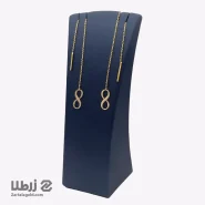 گوشواره طلا بخیه ای طرح بینهایت درشت کد E4164