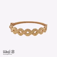 دستبند النگویی مدل چند ضلعی رزگلد کد B4091
