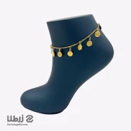 پابند طلا طرح سکه ای دو رو