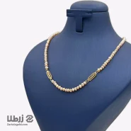 گردنبند مرواریدی با پلاک گوی دار کد N4074