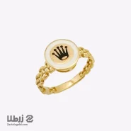 انگشتر زنانه طلا طرح رولکس مینیمال کد R3040