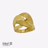 انگشتر طلا طرح حجمی پیچدار مات R451