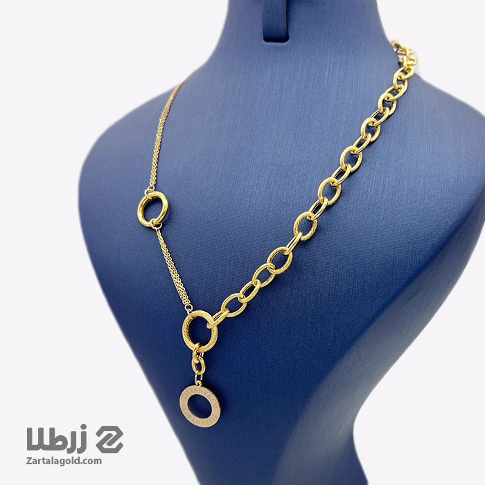 گردنبند زنجیری طلا تیفانی طرح مدرن کد N3010 گردنبند زنجیری طلا تیفانی طرح مدرن کد N3010