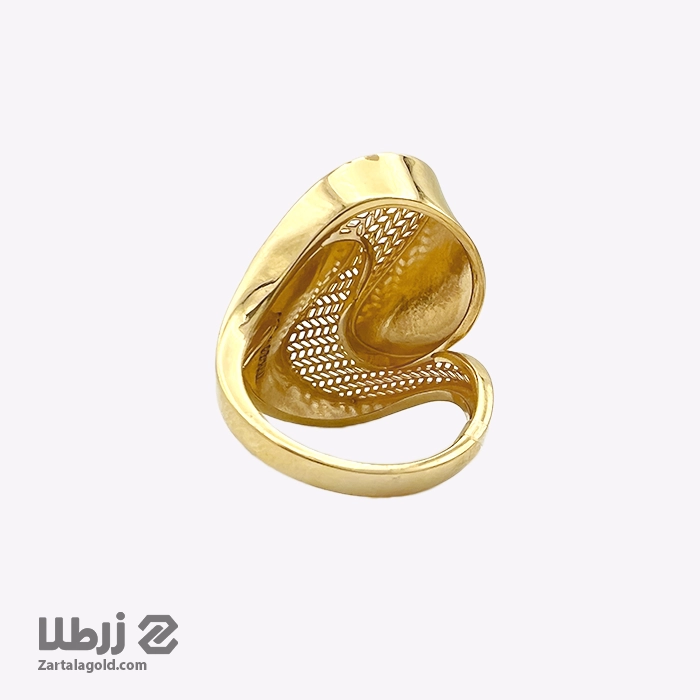 انگشتر طلا طرح تراش پیچدار کد R6662 انگشتر طلا طرح تراش پیچدار کد R6662