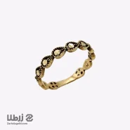 انگشتر طلا زنانه طرح میهن سیاه قلم کد R2305
