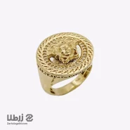 انگشتر طلا مردانه طرح ورساچ گرد کد R3052