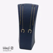 گوشواره طلا بخیه ای طرح نعل اسب کد E4099