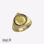 انگشتر مردانه طلا مدل مثلث شیر کد R6166