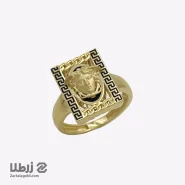 انگشتر زنانه طلا طرح ورساچ مستطیل کد R5424