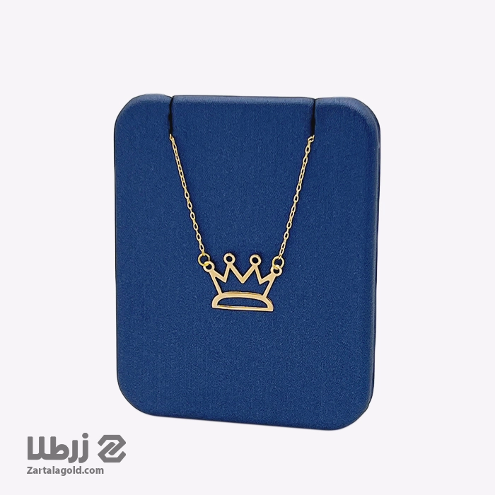گردنبند طلا طرح تاج کد N5345