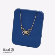 گردنبند طلا طرح پروانه لیزری کد N4165