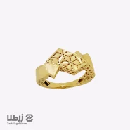 انگشتر طلا زنانه طرح تراش گل کد R1839