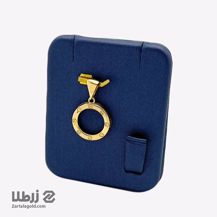 پلاک طلا طرح دایره کارتیه love کد P4978 پلاک طلا طرح دایره کارتیه love کد P4978