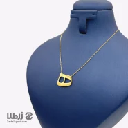 گردنبند طلا طرح ه نیمایی برجسته