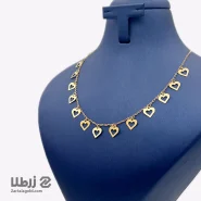 گردنبند طلا طرح قلب تو خالی کد N6518