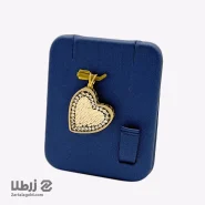 پلاک طلا طرح قلب تراش دار حجمی کد P2436