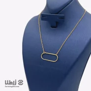 گردنبند طلا طرح بیضی مینیمال کد N6199