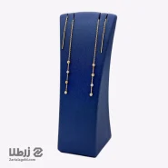 گوشواره بخیه ای طلا طرح گوی البرنادو کد E1710