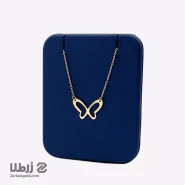 گردنبند طلا طرح پروانه لیزری کد N5317