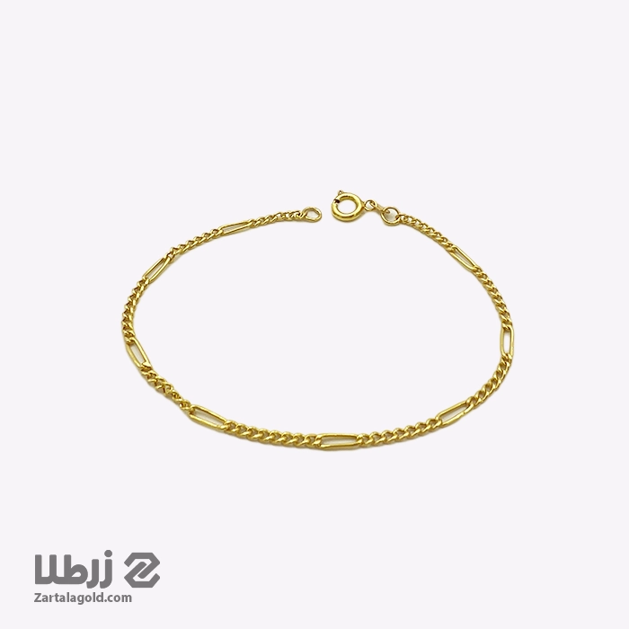 دستبند طلا طرح فیگارو ریز کد B5147 دستبند طلا طرح فیگارو ریز کد B5147