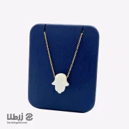 گردنبند طلا طرح دست همسا کد N2341