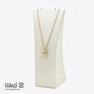 گردنبند طلا طرح پلاک قلب سواروسکی کد N6690