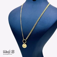 گردنبند طلا طرح تیفانی با پلاک دایره کد N15004