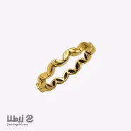 انگشتر طلا زنانه مینیمال موج دار کد E15404