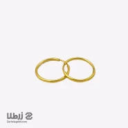گوشواره حلقه ای ساده طلا سایز کوچک کد E16547