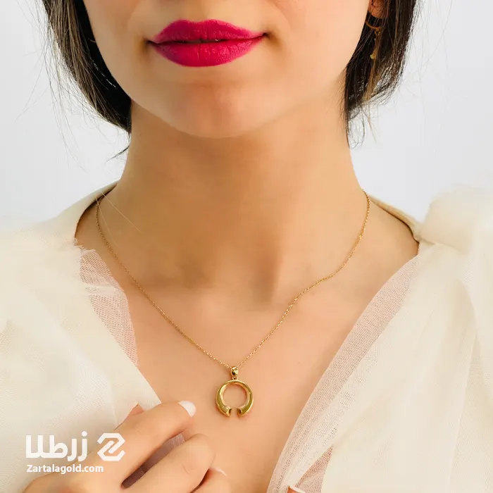 پلاک طلا طرح حلالی مینیمال پلاک طلا طرح حلالی مینیمال کد P17534