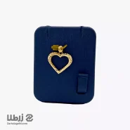 پلاک طلا طرح قلب تراش دار کد P17181