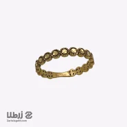 انگشتر طلا زنانه طرح میهن سیاه قلم گرد کد R15381
