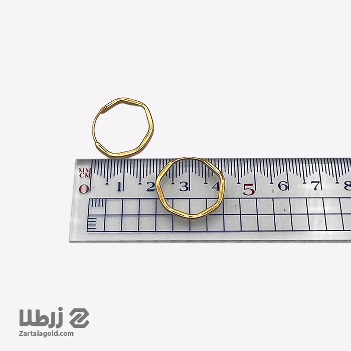 گوشواره حلقه ای طلا مینیمال چندضلعی کوچک کد E15864 گوشواره حلقه ای طلا مینیمال چندضلعی کوچک کد E15864