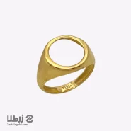 انگشتر طلا مینیمال طرح دایره توخالی کد R16323