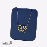 گردنبند لیزری طلا طرح گل N16012