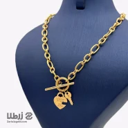 گردنبند طلا طرح تیفانی پلاک قفل و کلید کد N15375