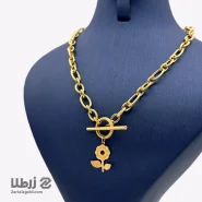 گردنبند طلا طرح تیفانی پلاک گل کد N15372