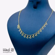 گردنبند طلا با پلاک قلب تو خالی کد N16202
